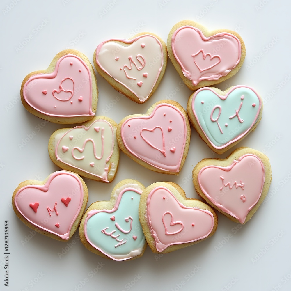 Delicious Pink Blue Heart Shaped Sugar Cookies Sweet Treats Valentine Day Romantic Decor Festive Baking Homemade Dessert Lovely Tasty Pretty Food Cute Delicious Pink Blue Heart Shaped Sugar Cookies Sweet Treats Valentine Day Romantic Decor Festive Baking Homemade Dessert Lovely Tasty Pretty Food Cute
