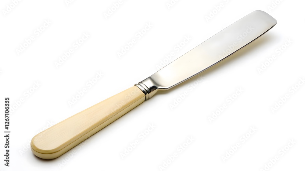 Fototapeta premium Butter Knife, Stainless Steel Blade, Wooden Handle