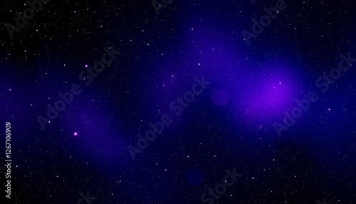 A mystical night sky filled with deep purple hues and scattered stars, creating a sense of wonder and tranquility, ideal for fantasy themes and cosmic designs.