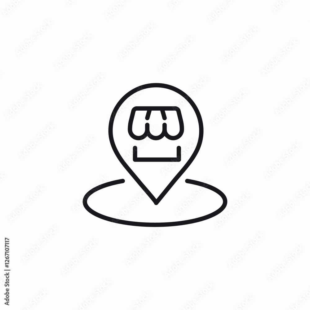 shop pin location icon sign vector shop pin location icon sign vector