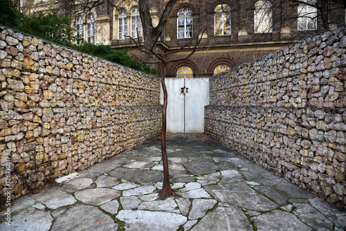 Budapest city, Hungarian capital - sculpture dedicated to Jewish workers.