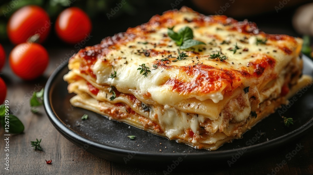 plate of lasagna isolated on transparent background plate of lasagna isolated on transparent background