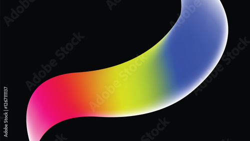   Color rainbow Light effect wave gradient