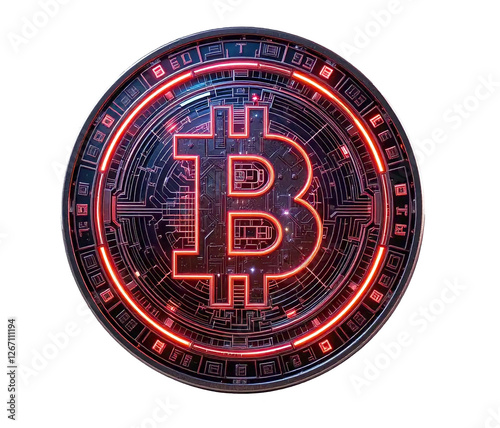 Cyberpunk, Neon, Digital Glow bitcoin 