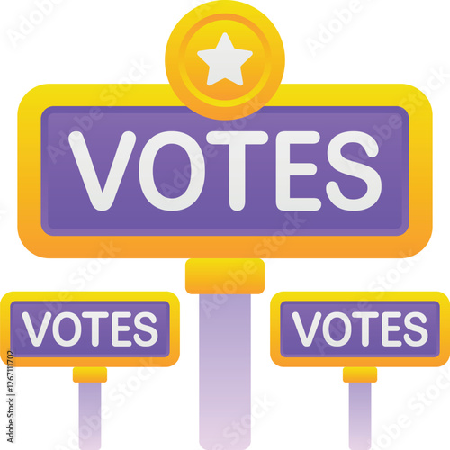 Gradient color illustration for Vote casting