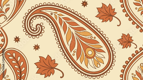 Paisley Pattern fabric abstract design backdrop background