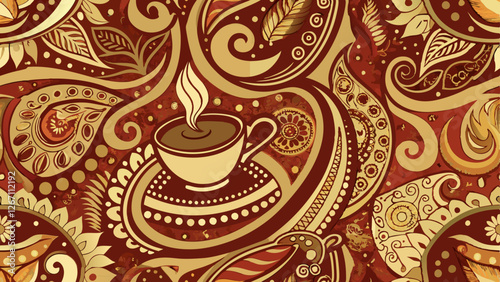 Paisley Pattern fabric abstract design backdrop background