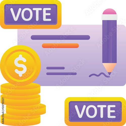 Gradient color illustration for Political fundraising