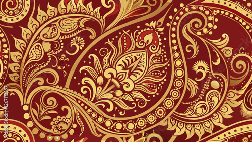 Paisley Pattern fabric abstract design backdrop background