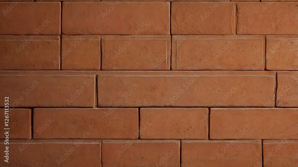 Red brick wall rectangular bricks in layered arrangement, elegant pattern. backgrounds & textures for architectural or design project Red brick wall rectangular bricks in layered arrangement, elegant pattern. backgrounds & textures for architectural or design project