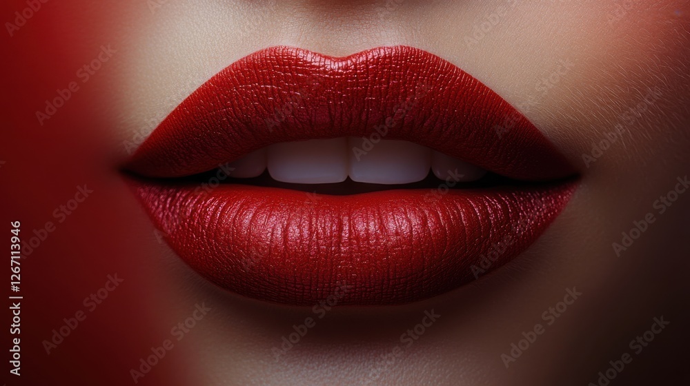 red matte lipstick female lips isolated on transparent background red matte lipstick female lips isolated on transparent background