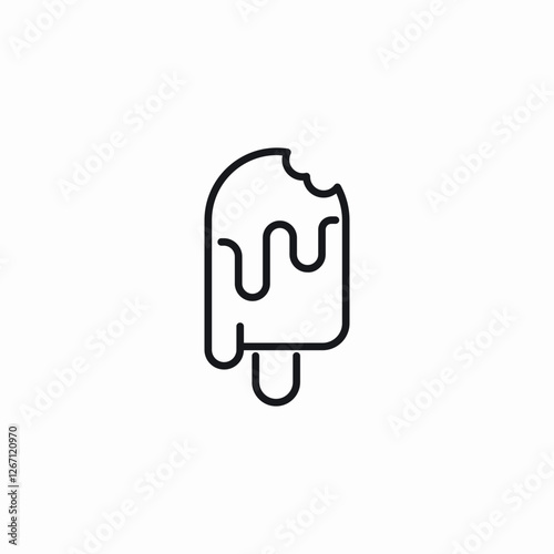 ice cream sticker icon sign vector