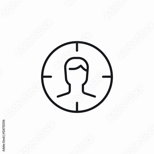 person scan icon sign vector