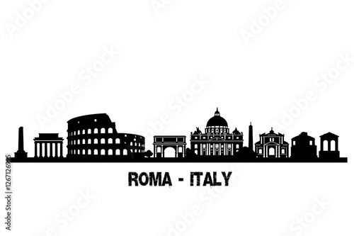 Roma skyline, con tutti i monumenti