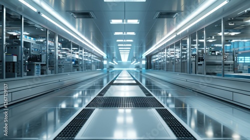 Modern Upscale Industrial Facility with Sleek Design and Advanced Technology Environment