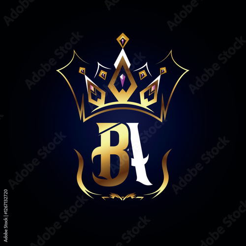 BA Crown King Royal Logo Design