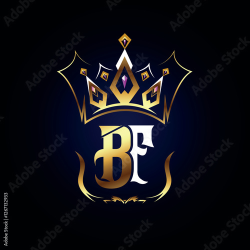 BF Crown King Royal Logo Design