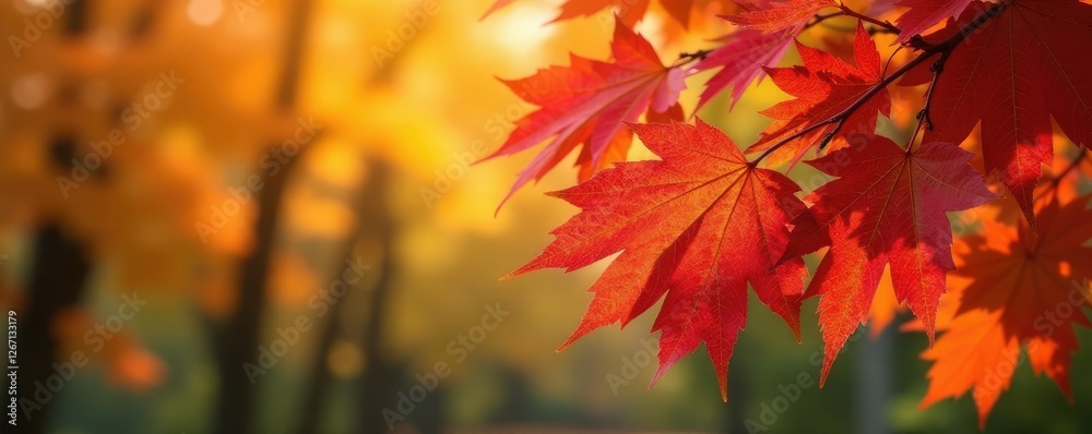 Foliage of a maple tree with changing colours in autumn, autumn, fall Foliage of a maple tree with changing colours in autumn, autumn, fall