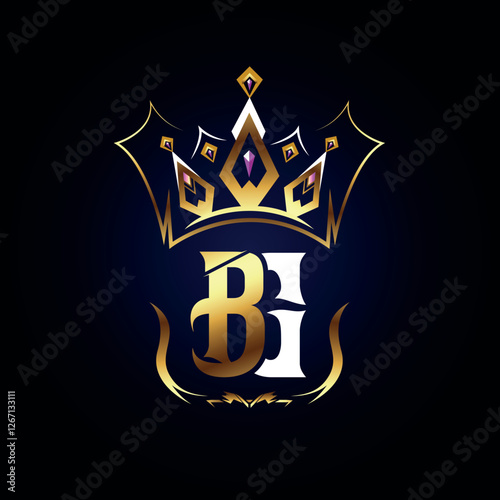 BG Crown King Royal Logo Design