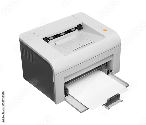 Laser printer isolated on white
