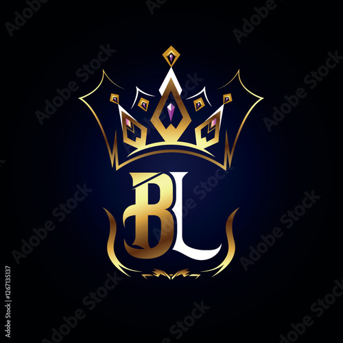 BL Crown King Royal Logo Design