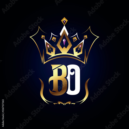 BO Crown King Royal Logo Design