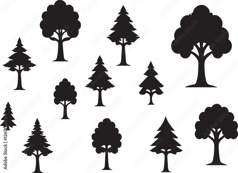 Fototapeta premium set of trees