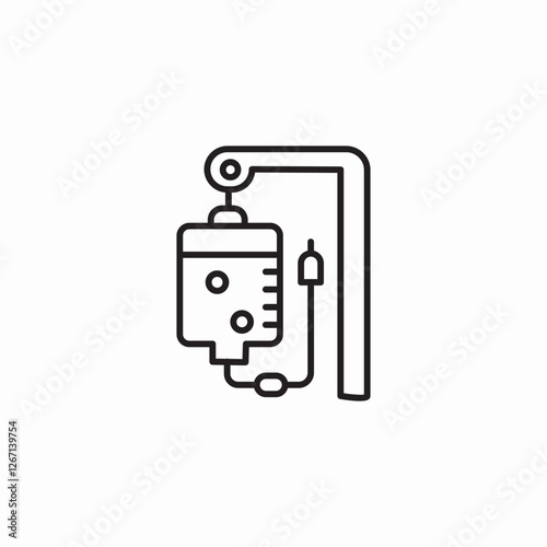 intravenous medicine icon sign vector