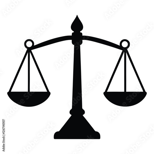 Scales silhouette vector illustration.
