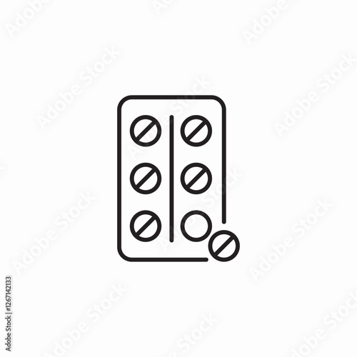 pill package icon sign vector