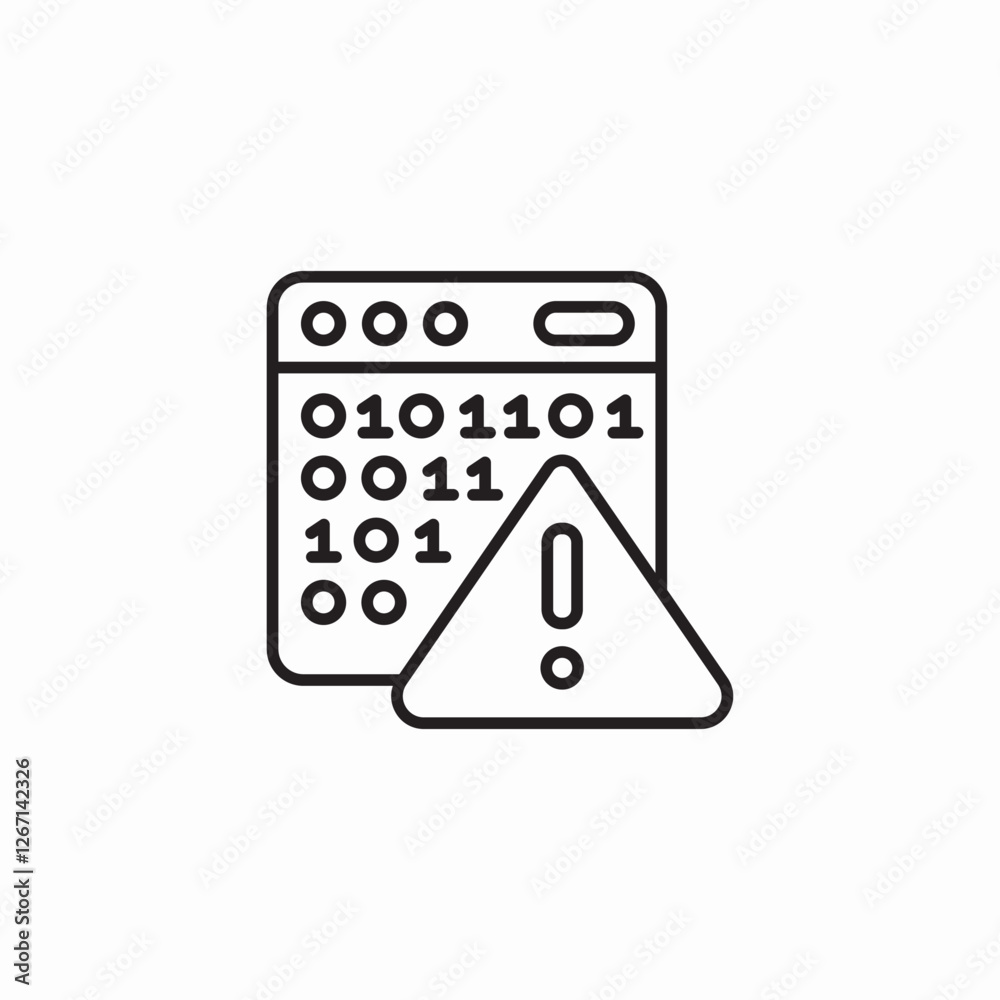program code warning icon sign vector program code warning icon sign vector