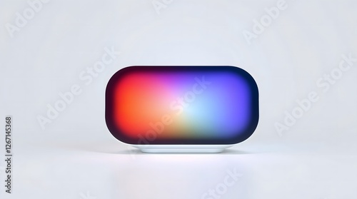 Futuristic Smart Speaker with Gradient Display and Sleek Design