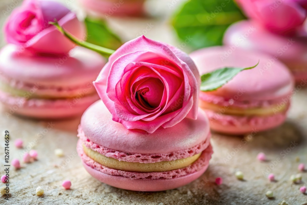 Mouthwatering dessert images: pink rosebuds add elegance to culinary food photography's sweet artistry. Mouthwatering dessert images: pink rosebuds add elegance to culinary food photography's sweet artistry.