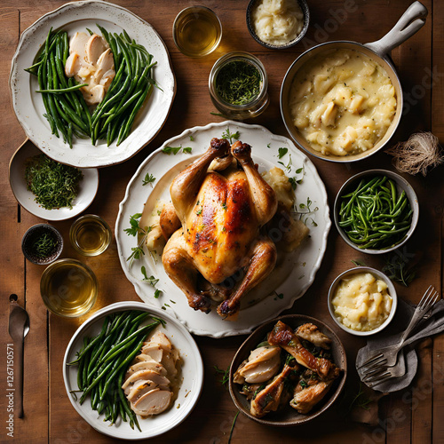 roasted chicken with potatoes