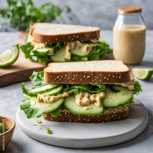 sandwich with cheese and vegetables
