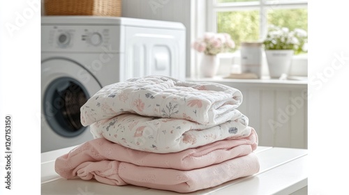 Clean baby clothes laundry room