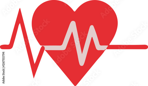 isolated Heart beat pulse cardiogram wave icon Vector, pulse Silhouette,pulse icon set, black pulse symbol for you,color  Vector illustration, Vector Graphic, EPS 10 
