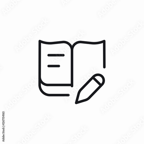 book writing icon sign vector