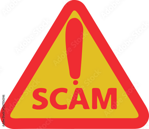 isolated scam alert icon Vector, scam alart Silhouette,scam alert icon set, black scam alert symbol for logo,color  Vector illustration, Vector Graphic, EPS 10 