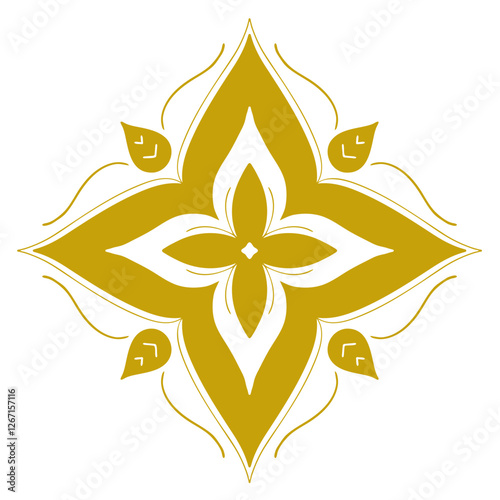 Gold Line art pattern