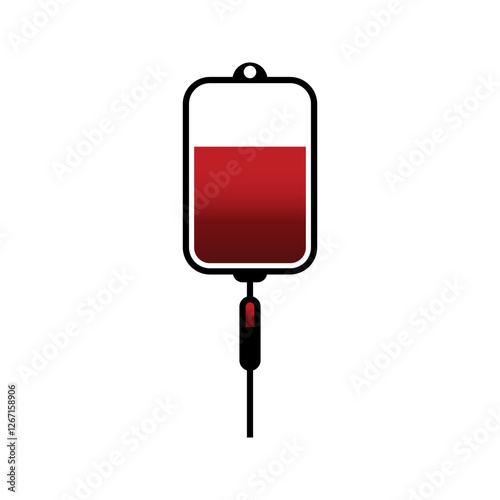 infuse icon in trendy flat style, blood bag icon, iv bag,intravenous bag 