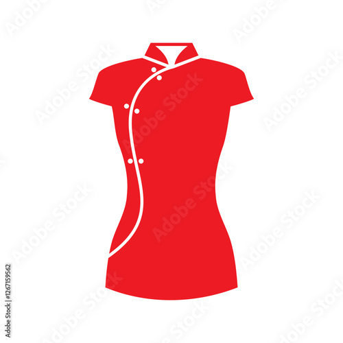 Traditional Chinese Woman's Clothing Icon