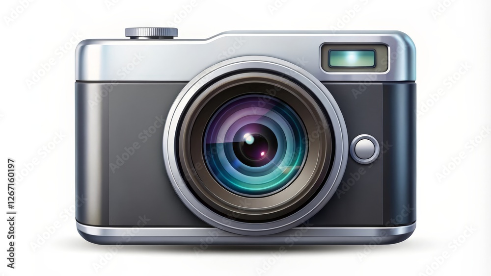 Digital Camera, Object on White Background Digital Camera, Object on White Background