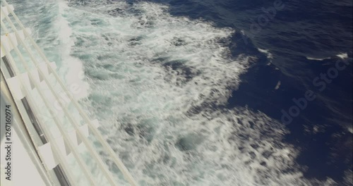 Waves Seen From Aboard At A Ship's Helm