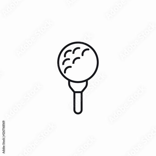 golf sphere icon sign vector