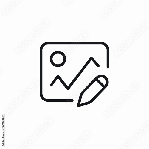 image edit icon sign vector