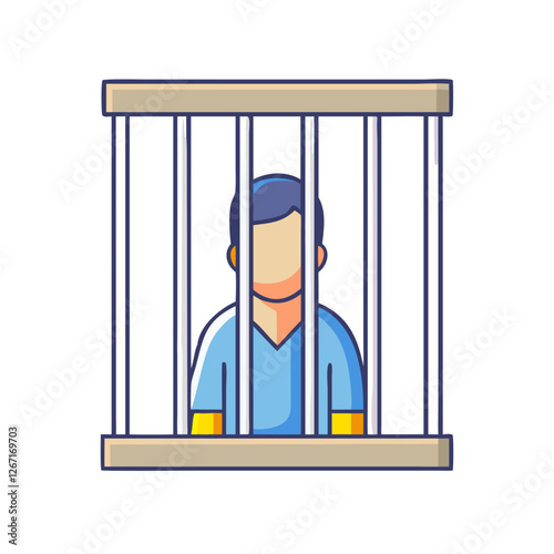 prison icon, prison vector illustration-simple illustration of prison, perfect for prison logos and icons
