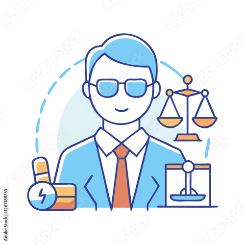 prosecutor icon, prosecutor vector illustration-simple illustration of prosecutor, perfect for prosecutor logos and icons