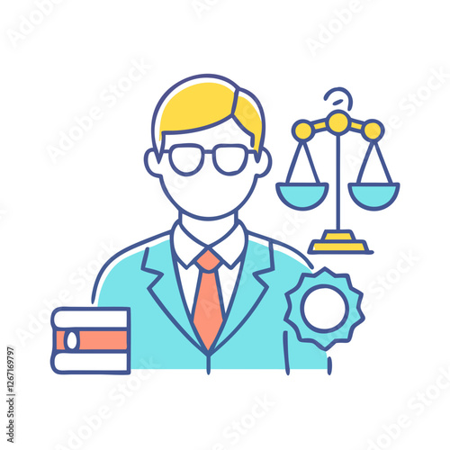 prosecutor icon, prosecutor vector illustration-simple illustration of prosecutor, perfect for prosecutor logos and icons