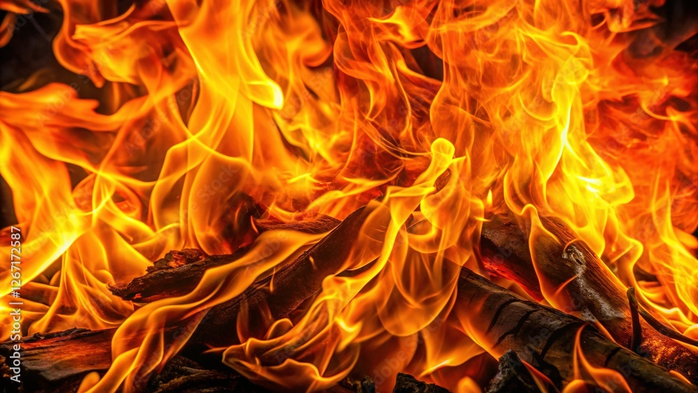 Fiery Inferno: High-Resolution Stock Photo of Vivid Burning Flames Fiery Inferno: High-Resolution Stock Photo of Vivid Burning Flames